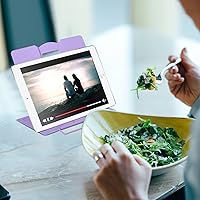 Vista 2 de MSDADA Soporte de metal para libros de escritorio, soporte para libros de lectura, soporte ajustable en ángulo, soporte para documentos, portátil