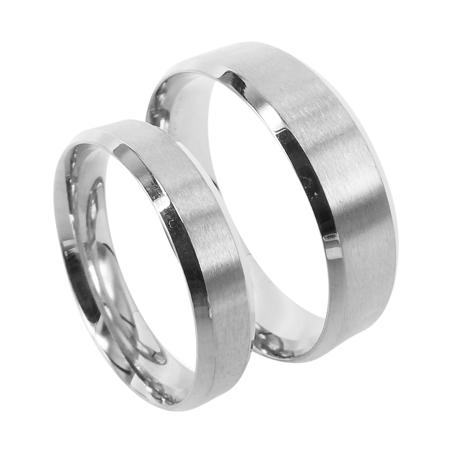 Everstone anillo de pareja Anillo de bodas Anillos de compromiso Titanio anillos de oro Tamaño: 7-37