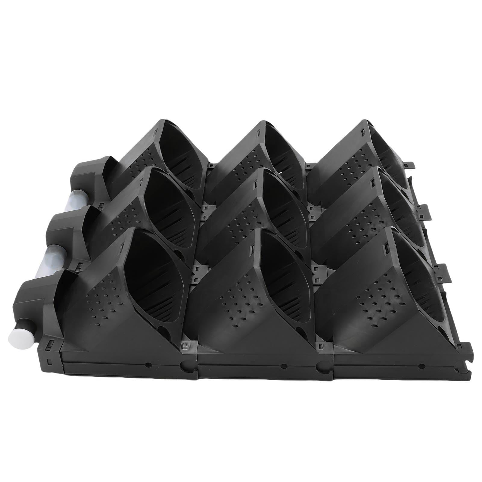 Bewinner Pionowe Doniczki ścienne z 9 Kieszeniami, Donica Ogrodowa (BLACK)