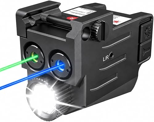 Tactical Blue Green Laser Sight, 600 LM Rechargeable Weapon Light