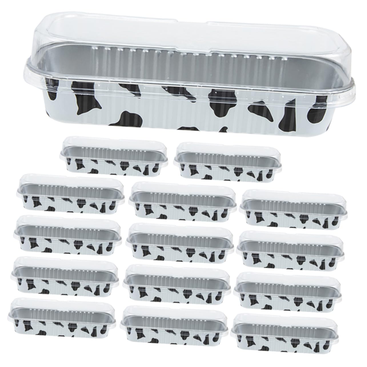 Mikinona 15Pcs Aluminum Foil Pans with Lids Cake Containers for Baking Barbecue and Meal Prep for Parties and Gatherings Easy to Handle and Store