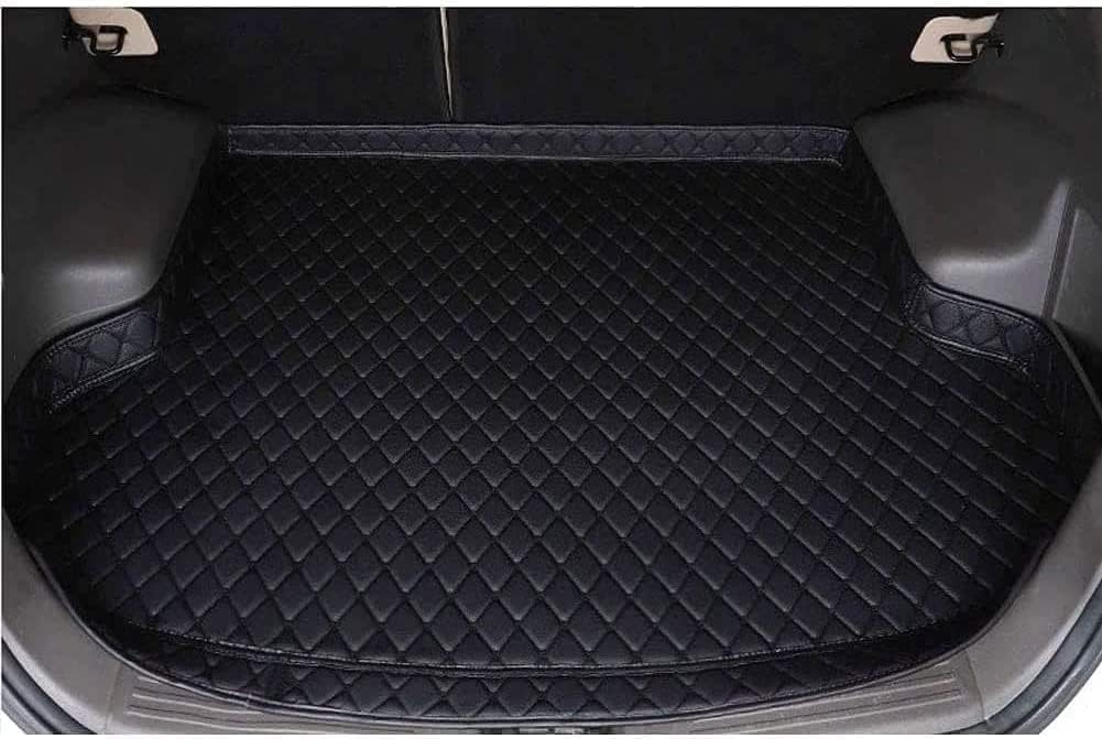 Coche Alfombrillas Maletero para KIA Niro 2017 2018 2019 2020 2021 2022 2023 2024 2025 2026, Impermeable Antideslizante Cuero Funda Maletero Protector Accesorios,Black-1