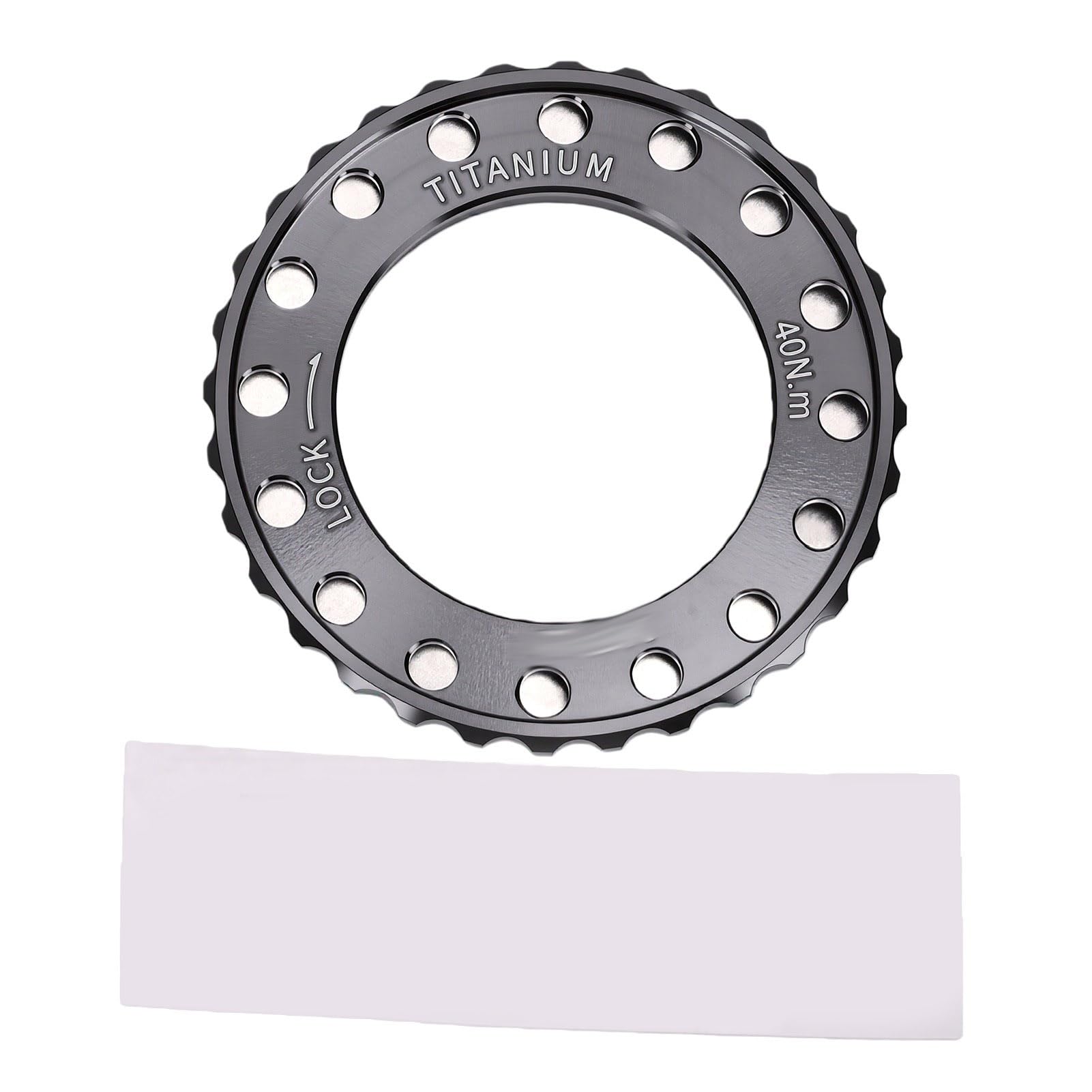 Keenso Ti Alloy Centerlock Lockring, Dust Water Vibration-Proof (BLACK)