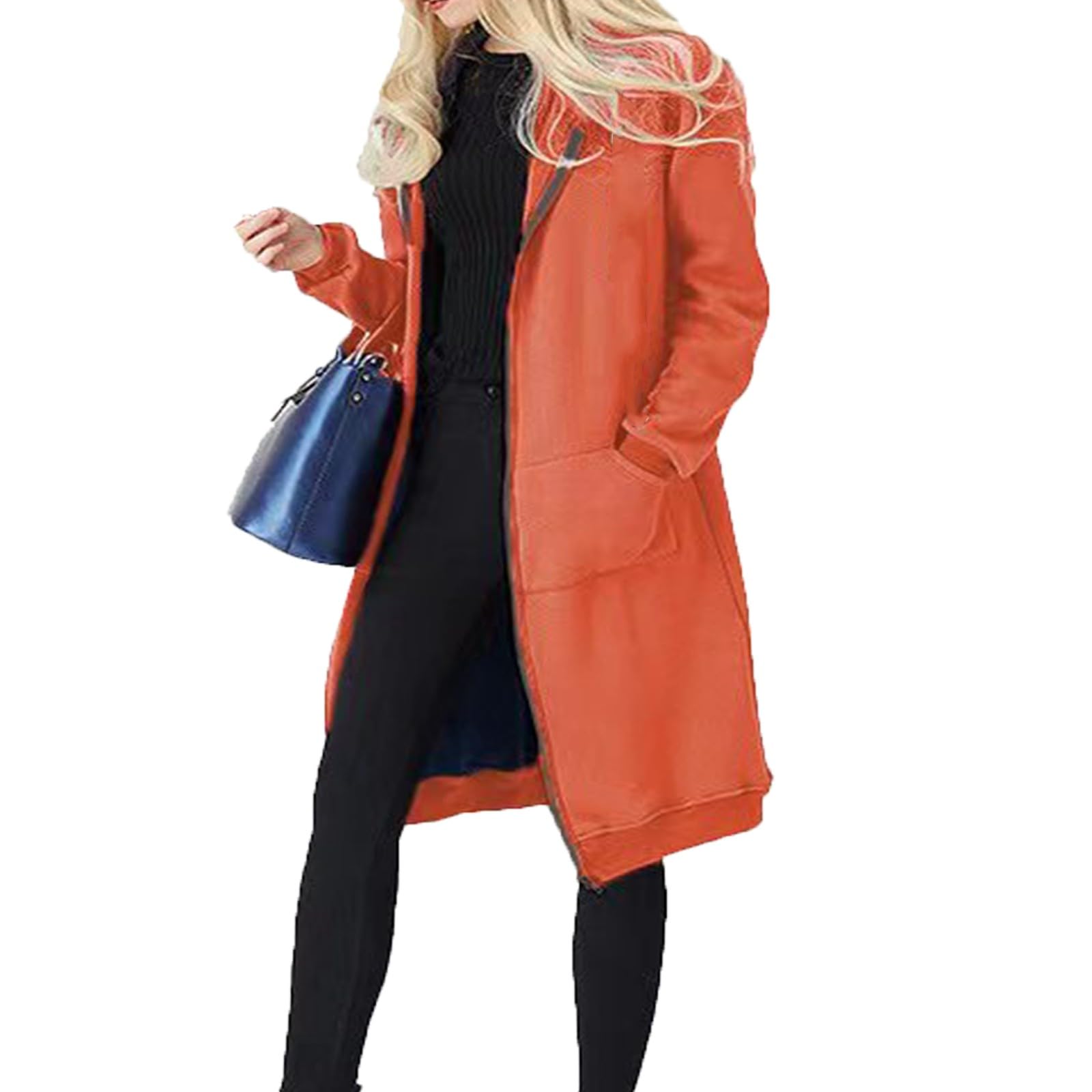 Womens Zip Up Hoodies Long Sleeve Hooded Lightweight Sweatshirt Oversized Fleece Jacket With Pockets Fall Clothes
