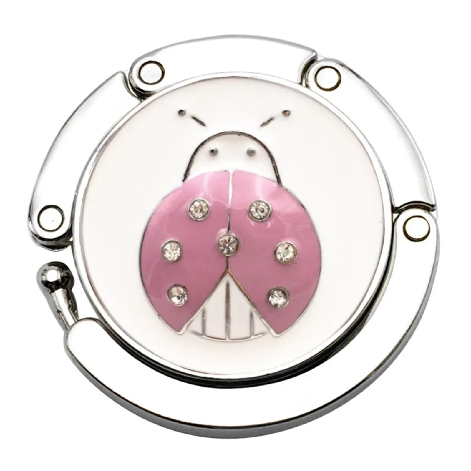 GHHZML Handbag Hooks for Tables Round Metal Hanger Hook Holder Unique Folding Portable Butterfly Pattern Table Crystal Alloy Purse Handbag Bag(Color 09)