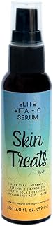 Skin Treats by iiKii Elite Vita-C Serum with Hyaluronic Acid - Organic Anti-aging Face Serum for Uneven Skin Tone, Fine Li...