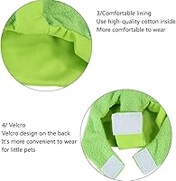 Vista 4 de Sun Conure - Pañal de pájaro con capucha con forma de rana, accesorio para fotos de cosplay para loros, grises africanos, periquitos y cacatúas