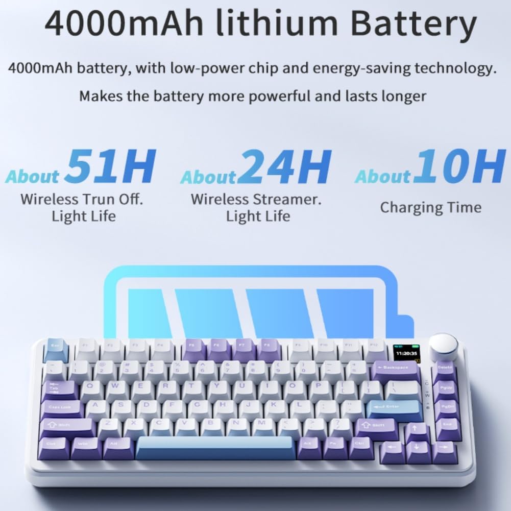 Close-up of hot-swappable key switches on Ajazz AK820MAX keyboard