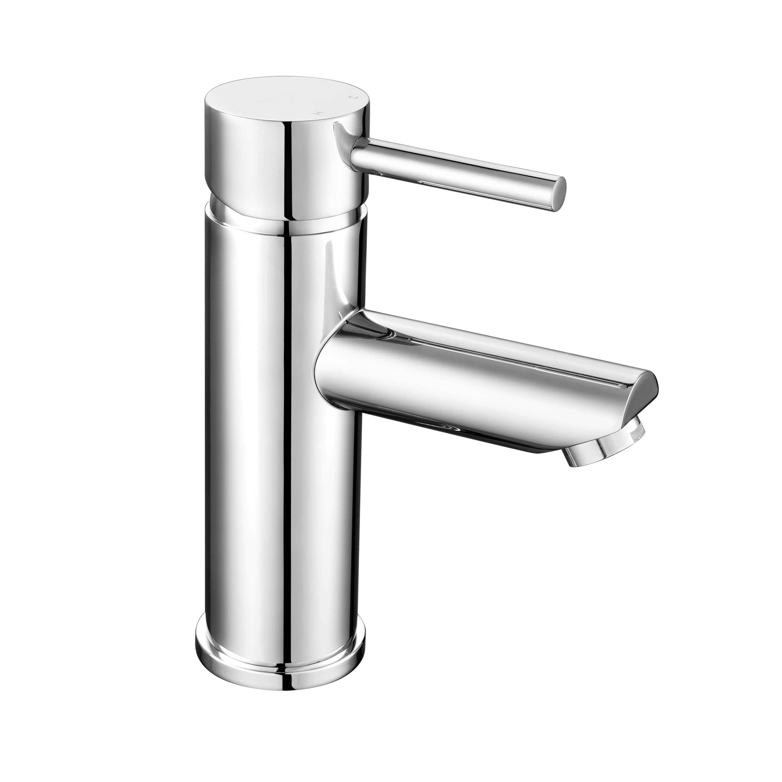 Balterley Round Mono Basin Mixer Tap - Chrome Finish - Push Button Waste