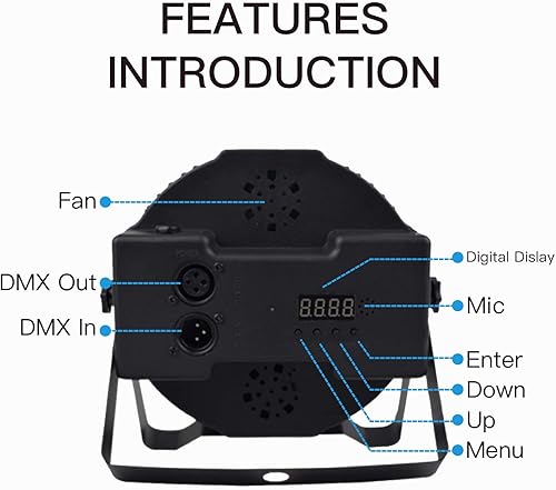 Miniatura 3 de Rollrc Luces Par, 36 luces LED RGB de 1 W, luces de escenario de DJ con control remoto compatibles con DMX, luces Par activadas por sonido, 9 modos