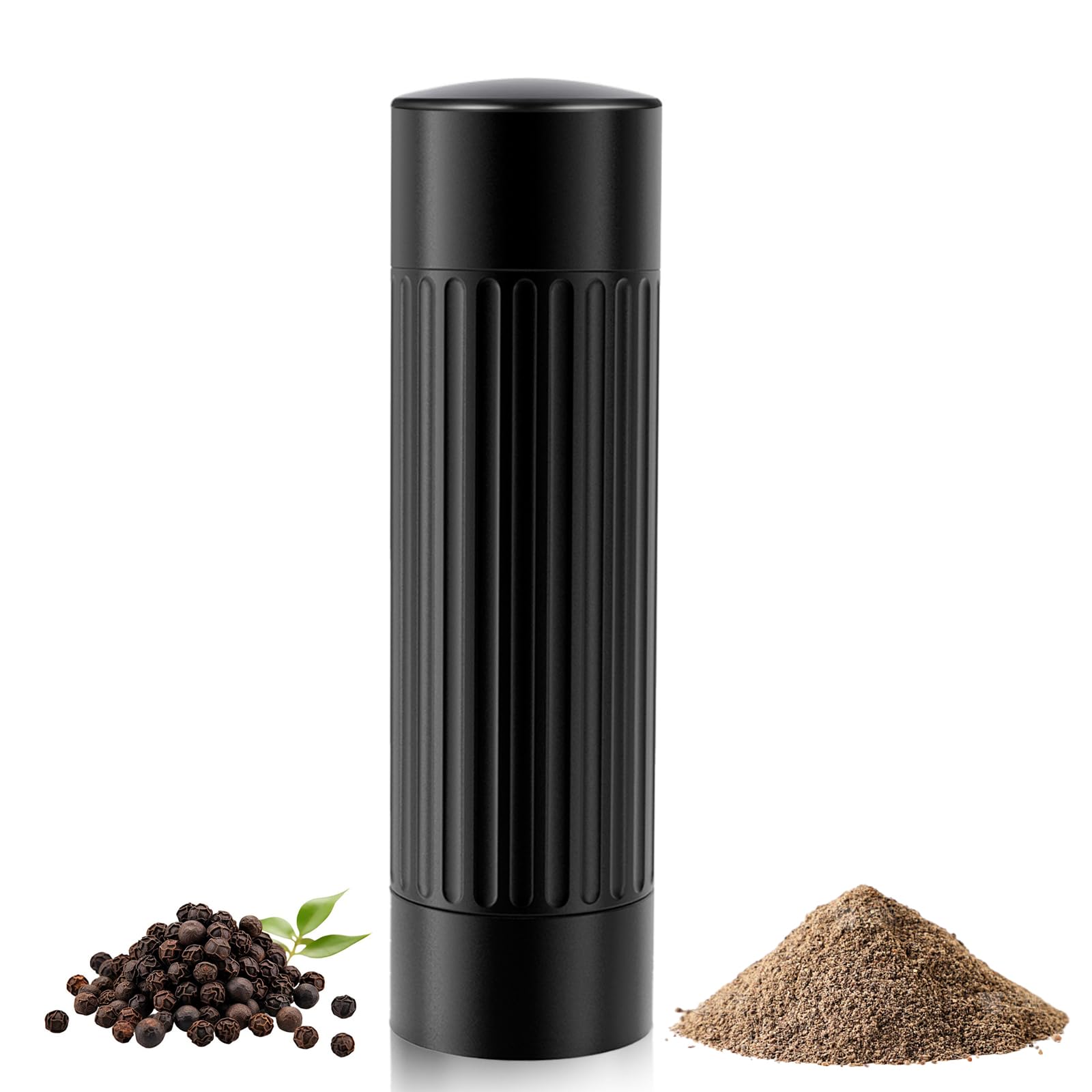Professional Grade Pfeffermühle, Manuelle Hochleistungs-Aluminium-Pfeffermühle, Top-Gewürzmühle mit Edelstahlklinge und einstellbarer Grobheit, Pfeffermühle nachfüllbar für Geschenke