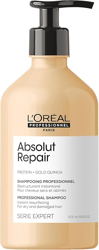 L'Oréal Professionnel, Absolut Repair, Cheveux Secs & Abîmés, Shampoing Réparateur, Masque Restructurant, Huile 10 en 1, Répare Instantanément, Protège & Nourrit la Fibre, Série Expert
