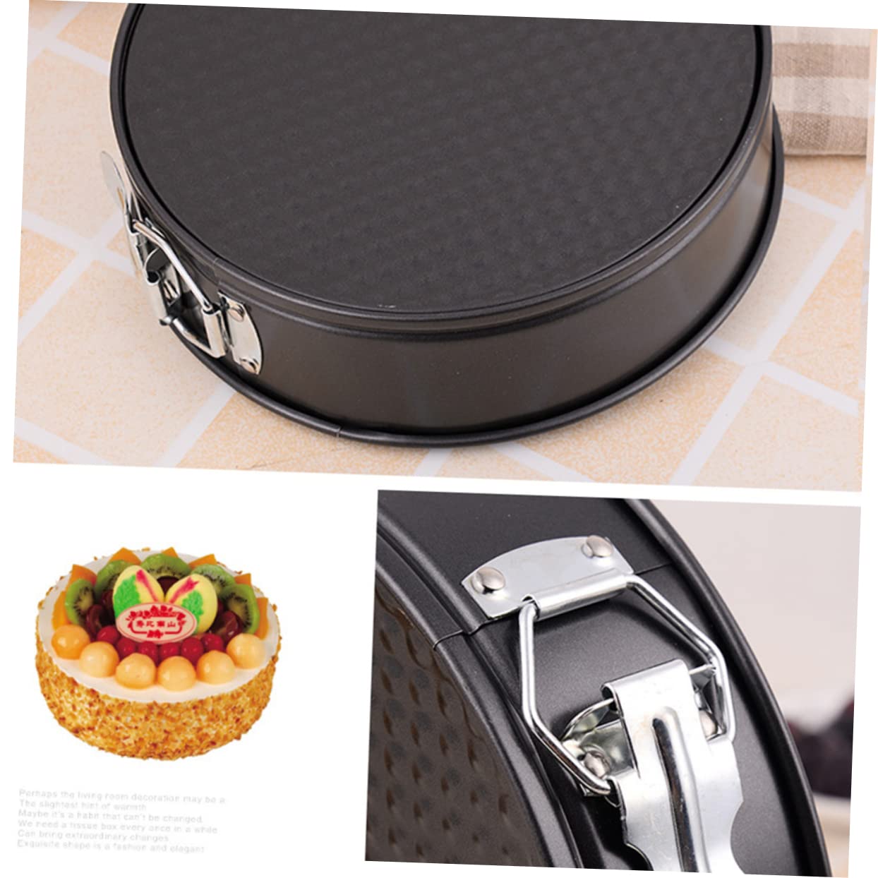PRETYZOOM Moules à Gâteaux Ronds Antiadhésifs Live Buckle 6 Pièces