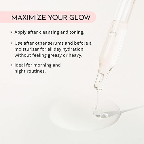 Miniatura 6 de MAELOVE Suero Hydrator de ácido hialurónico B5 con resveratrol para un brillo húmedo al instante, rellena líneas finas, ligero y no graso, 1.0 onzas