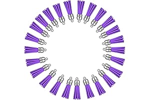 Purple Tassels Keychain Leather Tassel Pendants