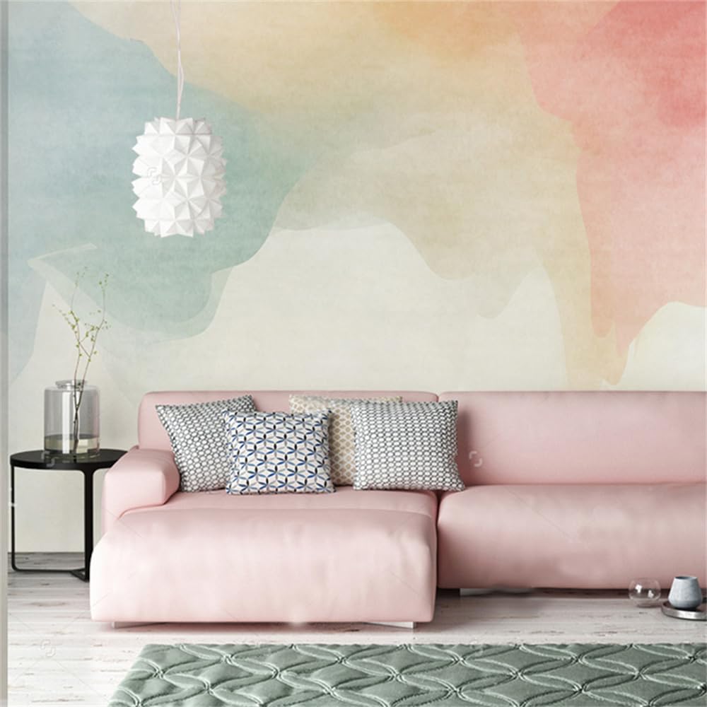 Papel pintado para salón que cubre imperfecciones con arte moderno