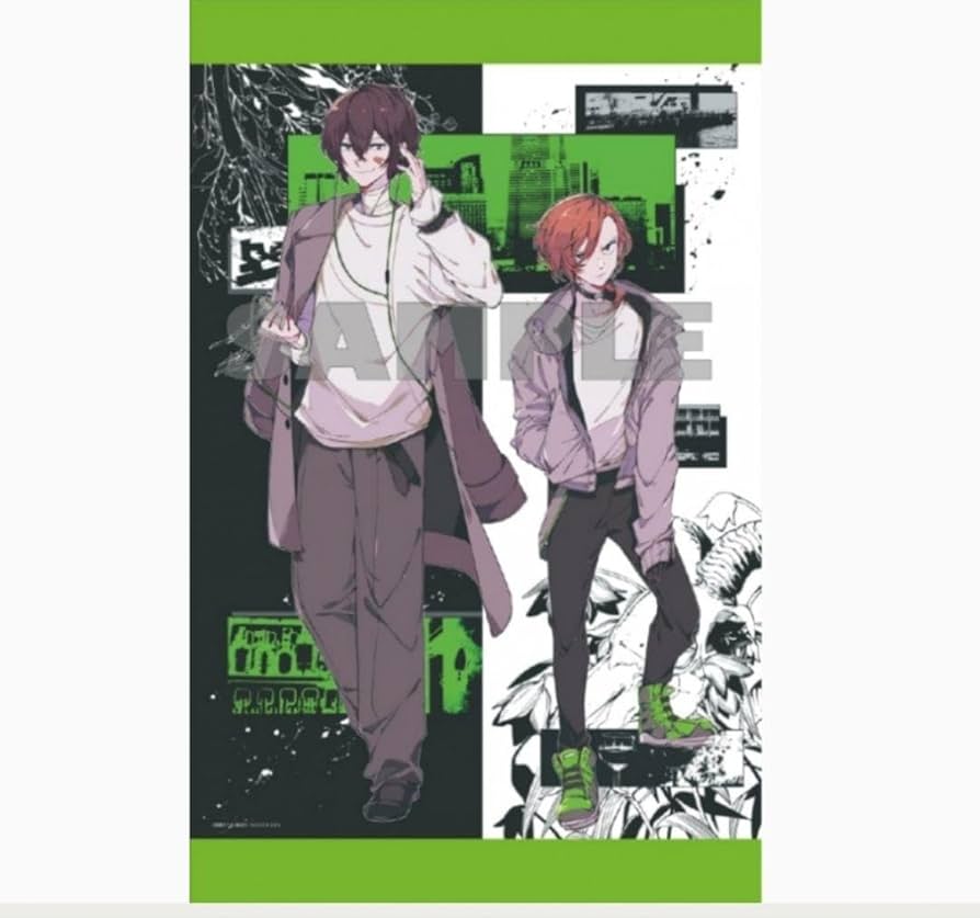 Amazon.co.jp: 文豪 ストレイ ドッグス タペストリー 旧双黒 太宰治