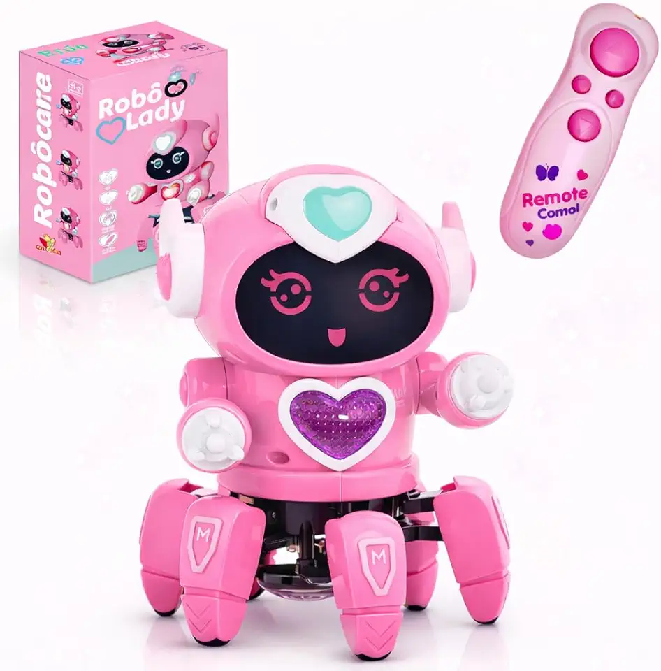 Robo Aranha Controle Remoto Dançarino Luz Som Infantil Brinquedo Interativo Presente Criança Kizumba