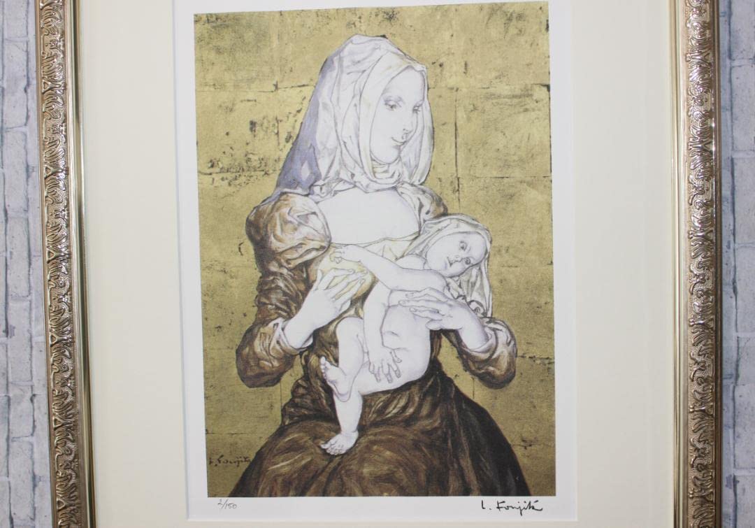 Amazon.co.jp: 藤田嗣治 エスタンプリトグラフ 「マドンナ」 150部