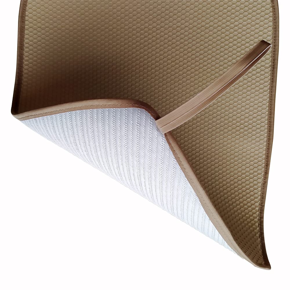 UNION Schienali Anteriori Auto Paglia e Tessuto Udine, Alta qualità. 100% Made in Italy, Ideali per L'Estate (Beige)