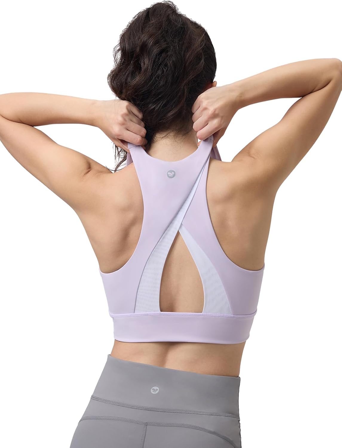 AARYA Women Crisscross Back Sports Bra Soft Breathable Workout Crop Top Low Impact Athletic Bra for Yoga Lounge & Daily Wear