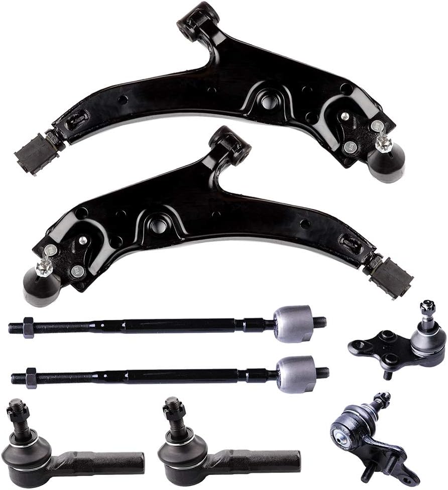 ECCPP - 8PCS Front Suspension Kit For 1992-1997 For Toyota Paseo 1991-1997 For Toyota Tercel Lower Control Arm Outer Tie Rod End Inner Tie Rod End Lower Ball Joint