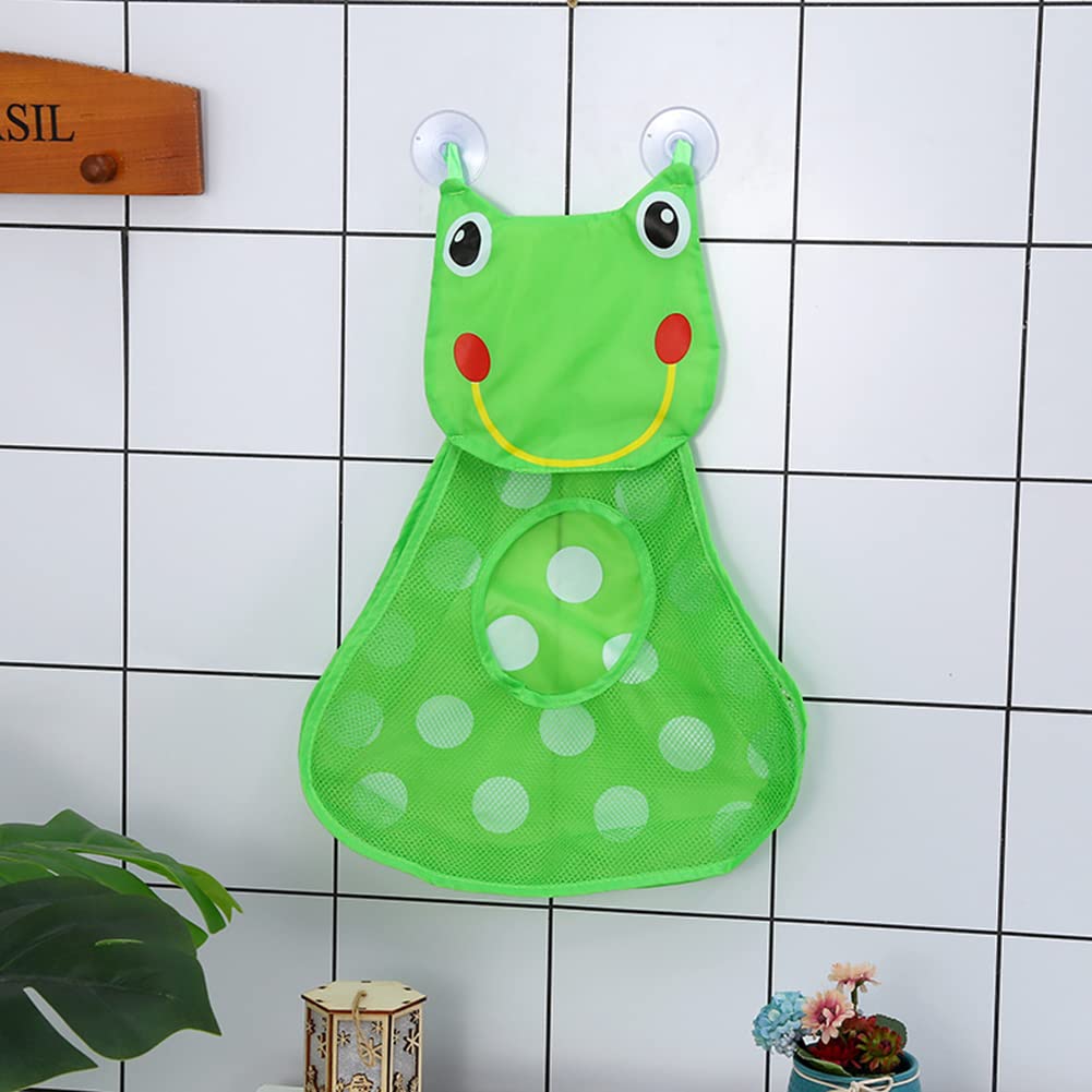 Red de almacenamiento de baño de juguete de almacenamiento para bebé, juguete de baño, bolsa de almacenamiento impermeable, organizador de juguete colgante con 2 ventosas