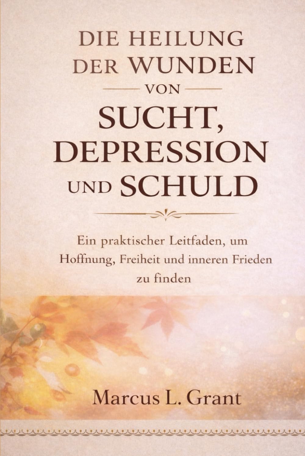 DIE HEILUNG DER WUNDEN VON SUCHT, DEPRESSION UND SCHULD: Ein praktischer Leitfaden, um Hoffnung, Freiheit und inneren Frieden zu finden