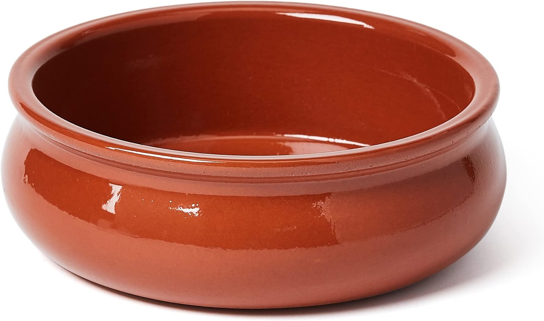 Arte Glazed terracotta round oven safe serving pot bowl tapas snack dish plate (19cm)
