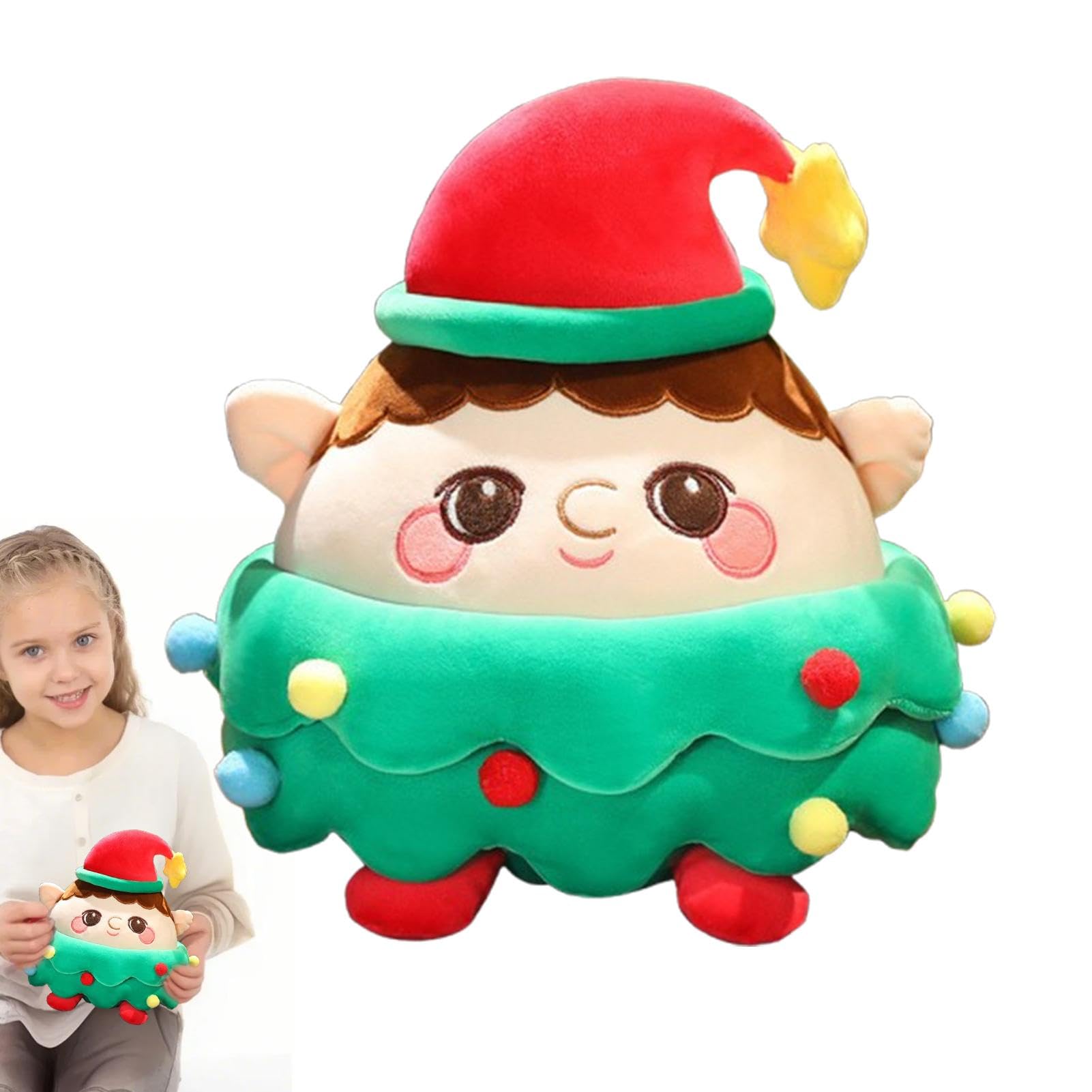 Oreiller du Père Noël en peluche renne cadeau idéal