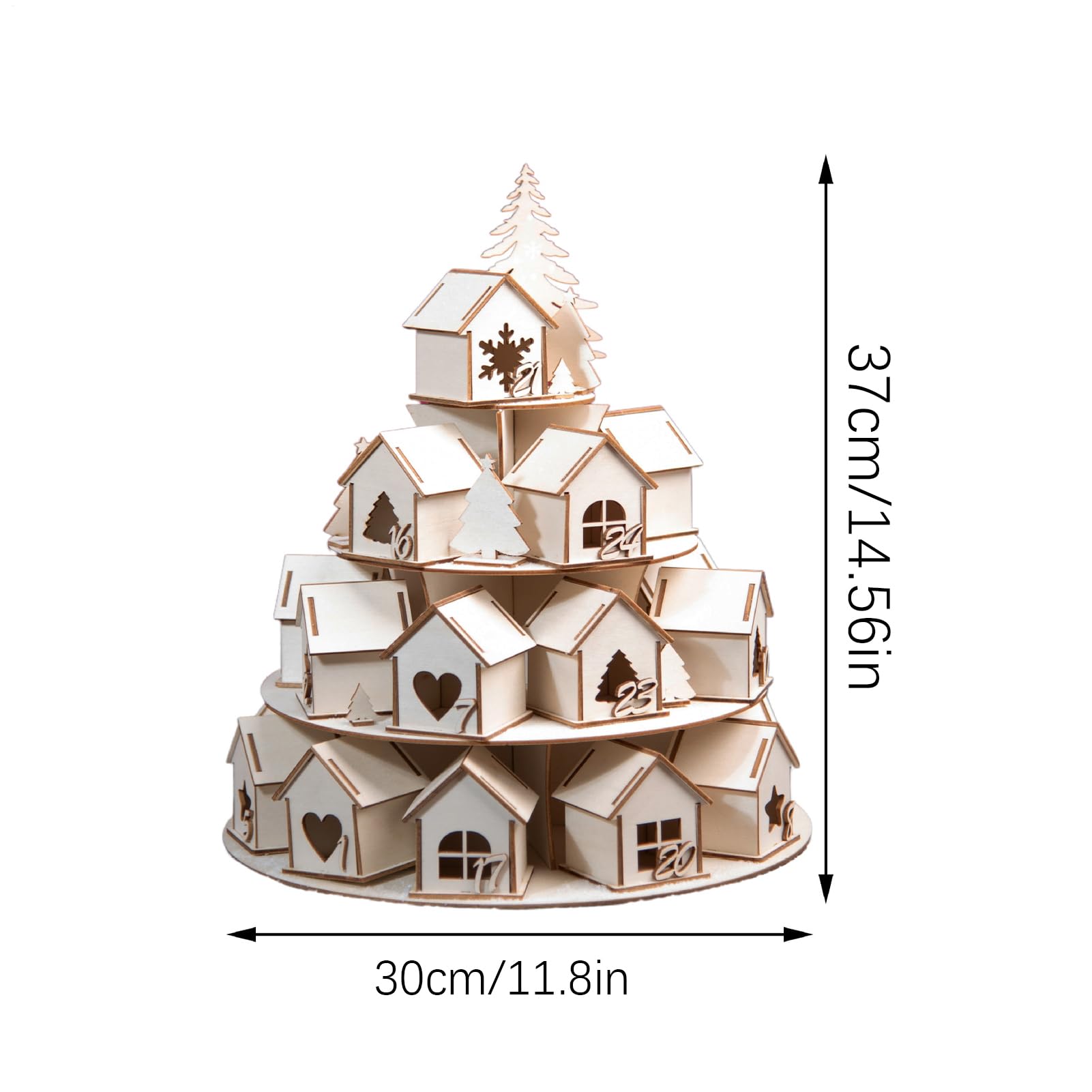 Weihnachts Adventskalender In Hausform Dekoration Für Advent Partys Und | Leerer Weihnachts-Adventskalender Haus zum Befüllen Für Kinder Mädchen Frauen Männer