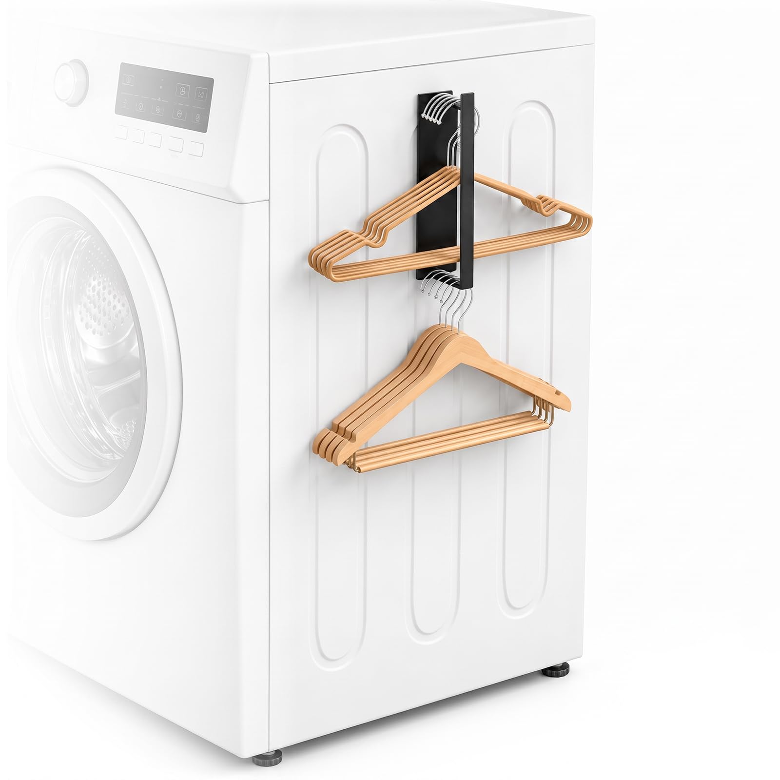 niziyue Magnetic Hanger Organiser for Washing Machine, Black, Medium