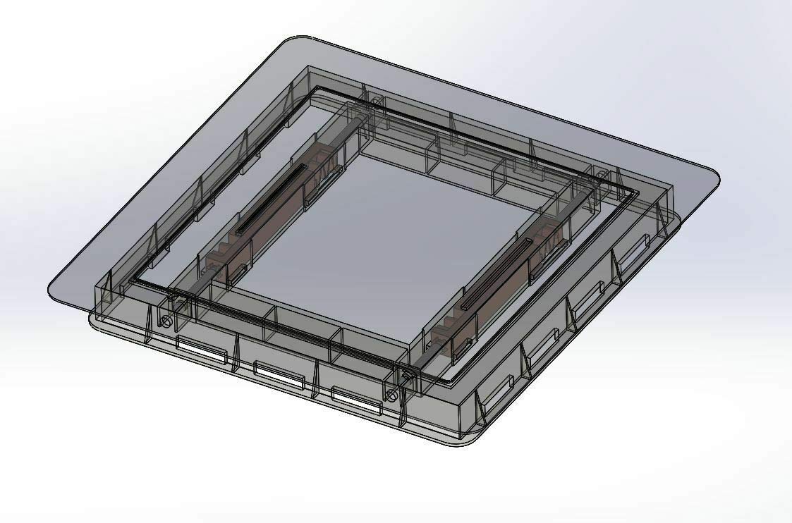 Ekskluzywne drzwi rewizji klapa rewizyjna stal szlachetna szczotkowana z ramą montażową NDE 300x300 mm