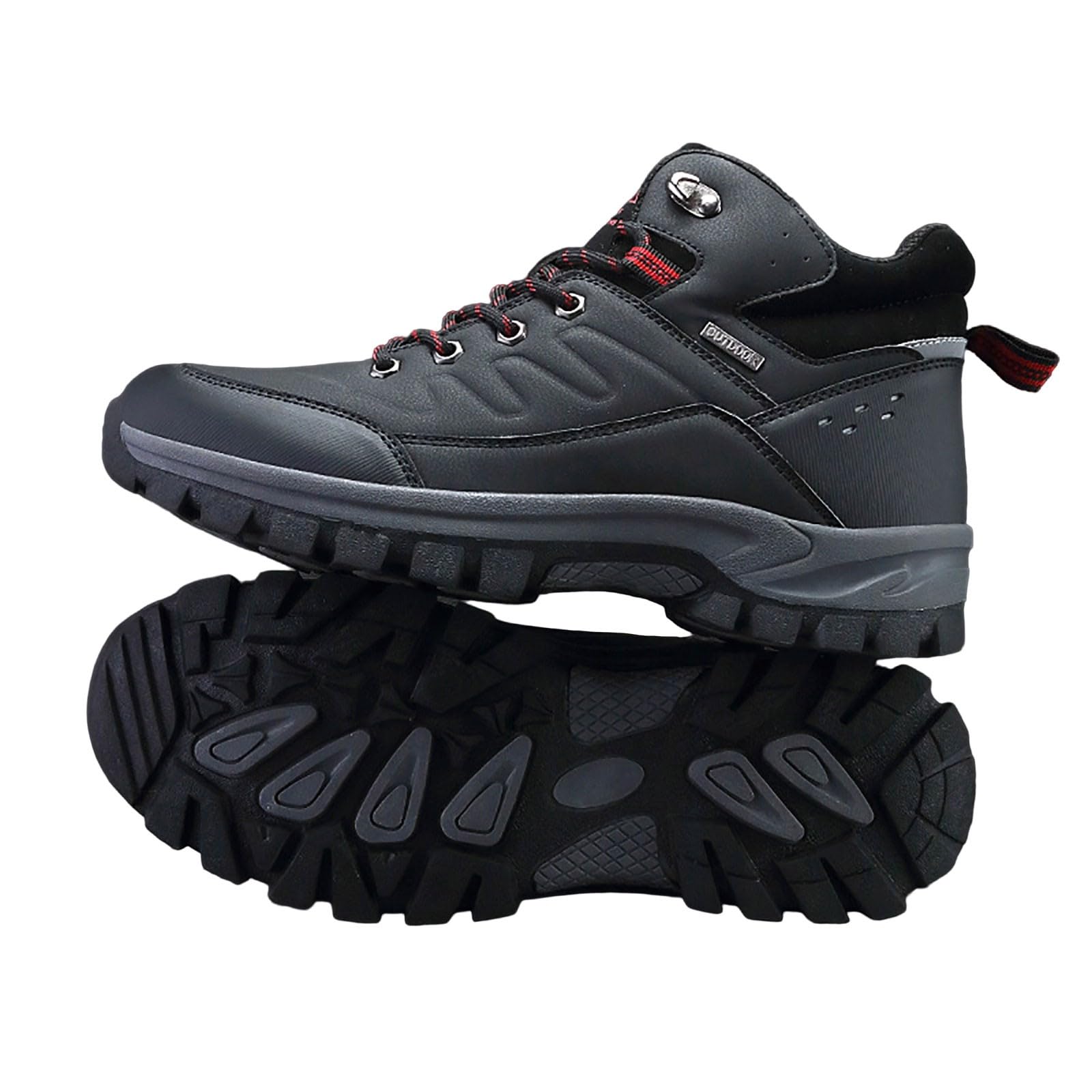 Botas de senderismo para hombre, de piel, impermeables, para exteriores