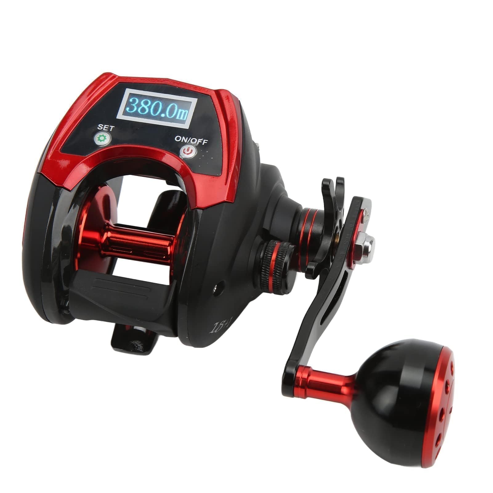 Carrete de Baitcasting de Pantalla Digital, Carrete de Baitcasting de Pantalla Digital LCD 18 1BB 6,4: 1 Carrete de Pesca de Conteo Eléctrico Máximo de 18kg