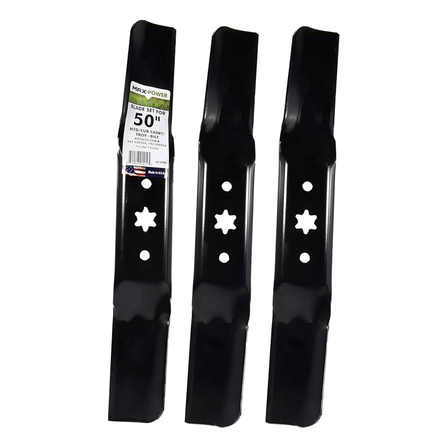 Amazon.com : MaxPower 561558B 3 Blade Set for 50” Cut MTD