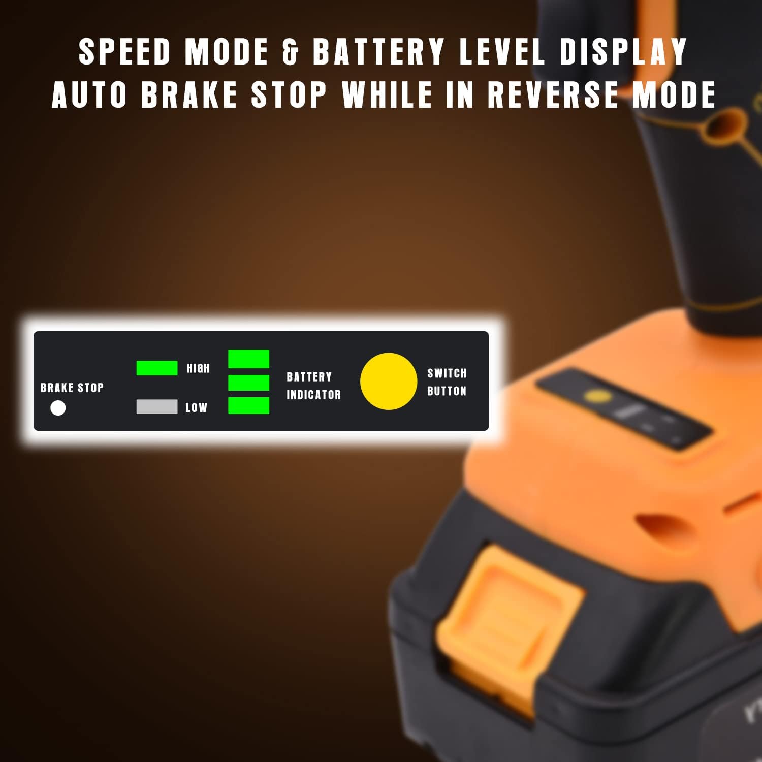 21V MAX Cordless Impact Wrench with 4.0Ah Li-ion Battery, 1/2 Inch, 260 Ft-lbs(300N.m) Max Variable Speed, Fast Charger, Sockets Set, Tool Box