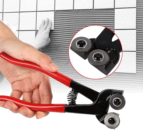 Vista 5 de Eastbuy Alicates de azulejos de vidrio con ruedas resistentes de 8 pulgadas, herramienta de corte de azulejos de cerámica con mango Pro-Grip, pinzas