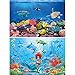 Produktbild GREAT ART 2er Set XXL Poster Kinderzimmer Unterwasserwelt Wandbild Dekoration Fische & Meerjungfrau - Jungen Mädchen Kinder Wallpaper Wanddeko Kindergarten (140 x 100cm)