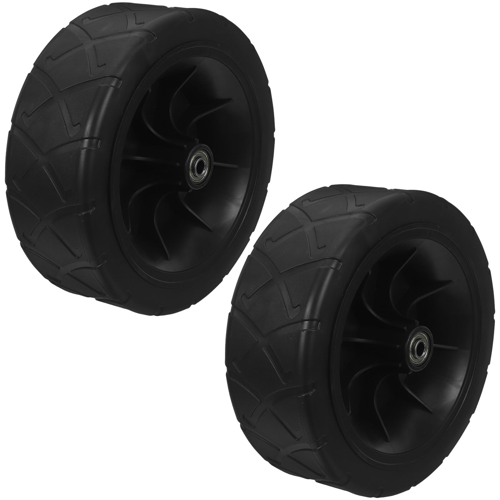2 pneus de rechange en caoutchouc noir pour chariot de camping pliable outdoor