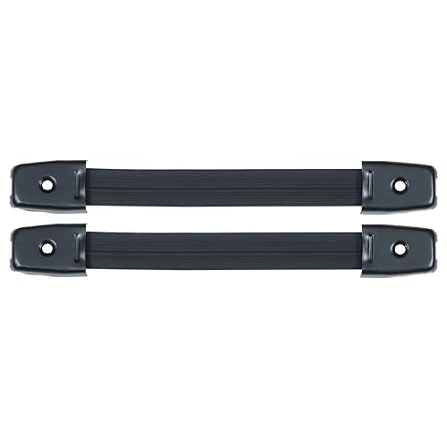 Reliable Hardware Company RH-0570BK-2-A Strap Handle with Black End Caps - Set of 2