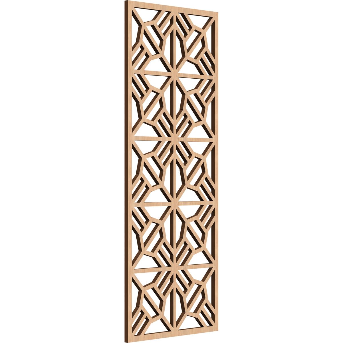 Auburn Decorative Pierced Fretwork Wood Wall Panels, 13 3/8"W x 34 3/8"H x 3/8"T, Hickory