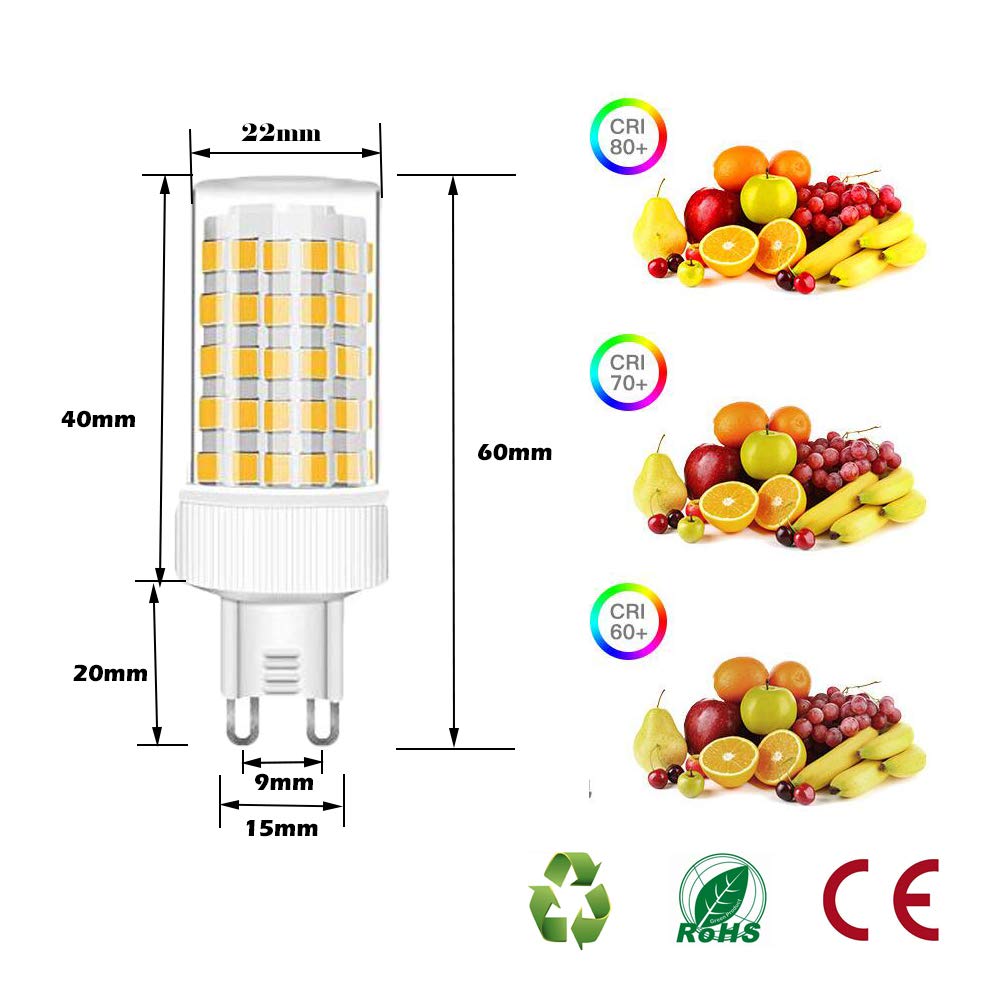 GOUGEER 15 Stück G9 10W LED Glühbirnen Ersatz 100W Halogenlampe G9 1000 Lumen, Warmweiß 3000k, Keramiksockel, Nicht Dimmbare Glühlampe für die Beleuchtung zu Hause, kapselbirnen