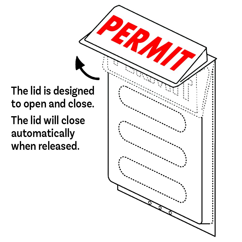Outdoor Indoor Standard Posting Permit Safe Box 21x27x4 White Shatterproof