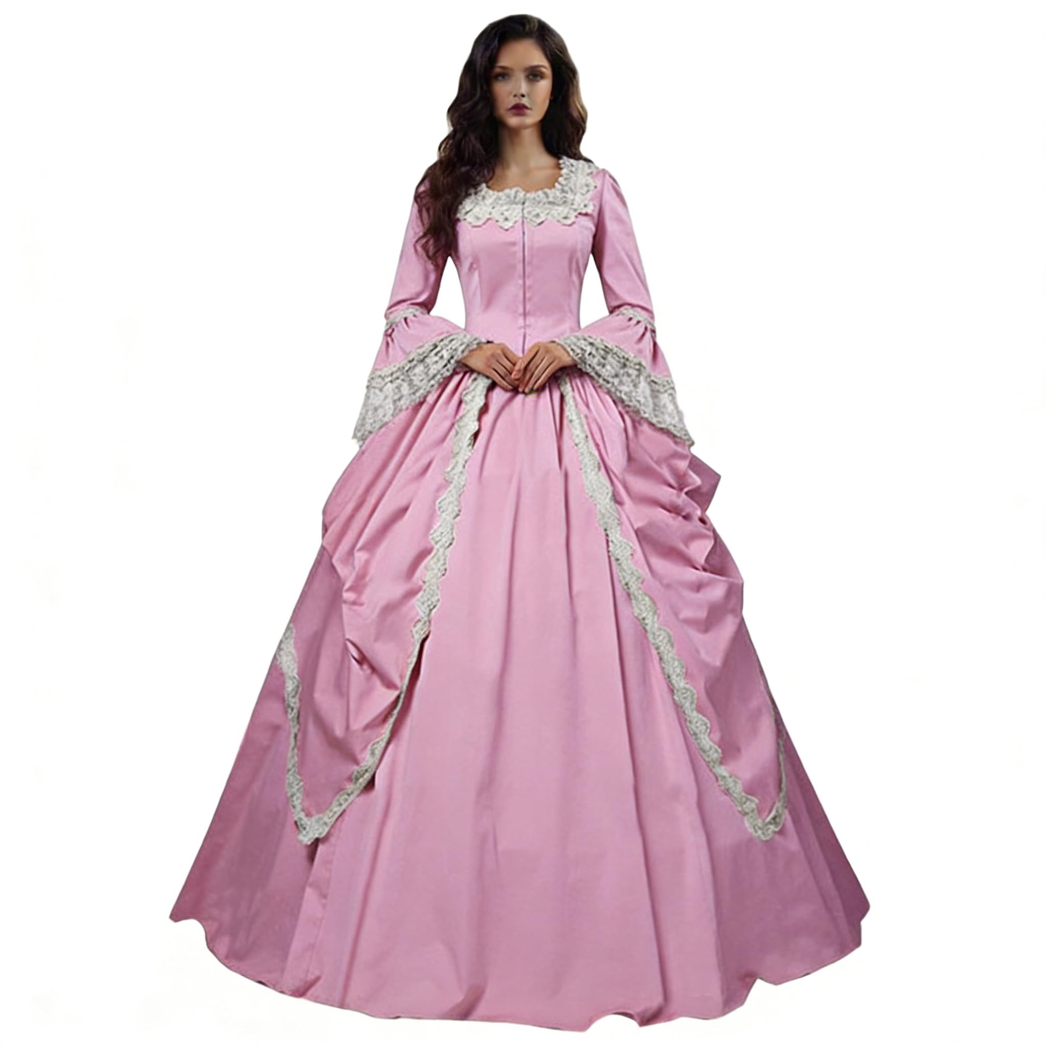 CountryWomen Womens 18th Century Victorian Costume Long Marie Antoinette Masked Ball Gown