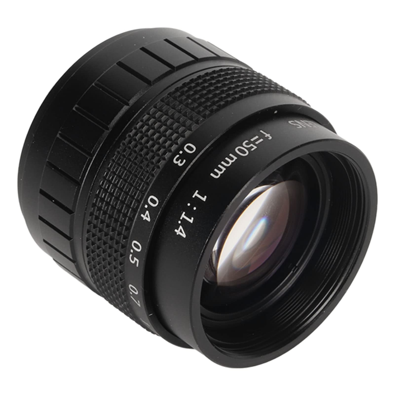 Obiettivo a Focale Fissa da 50 Mm con Messa a Fuoco Manuale con Alloggiamento in Lega, Ampia Apertura F1.4 C, Regolazione Manuale per Fotocamere per Videomicroscopi Industriali