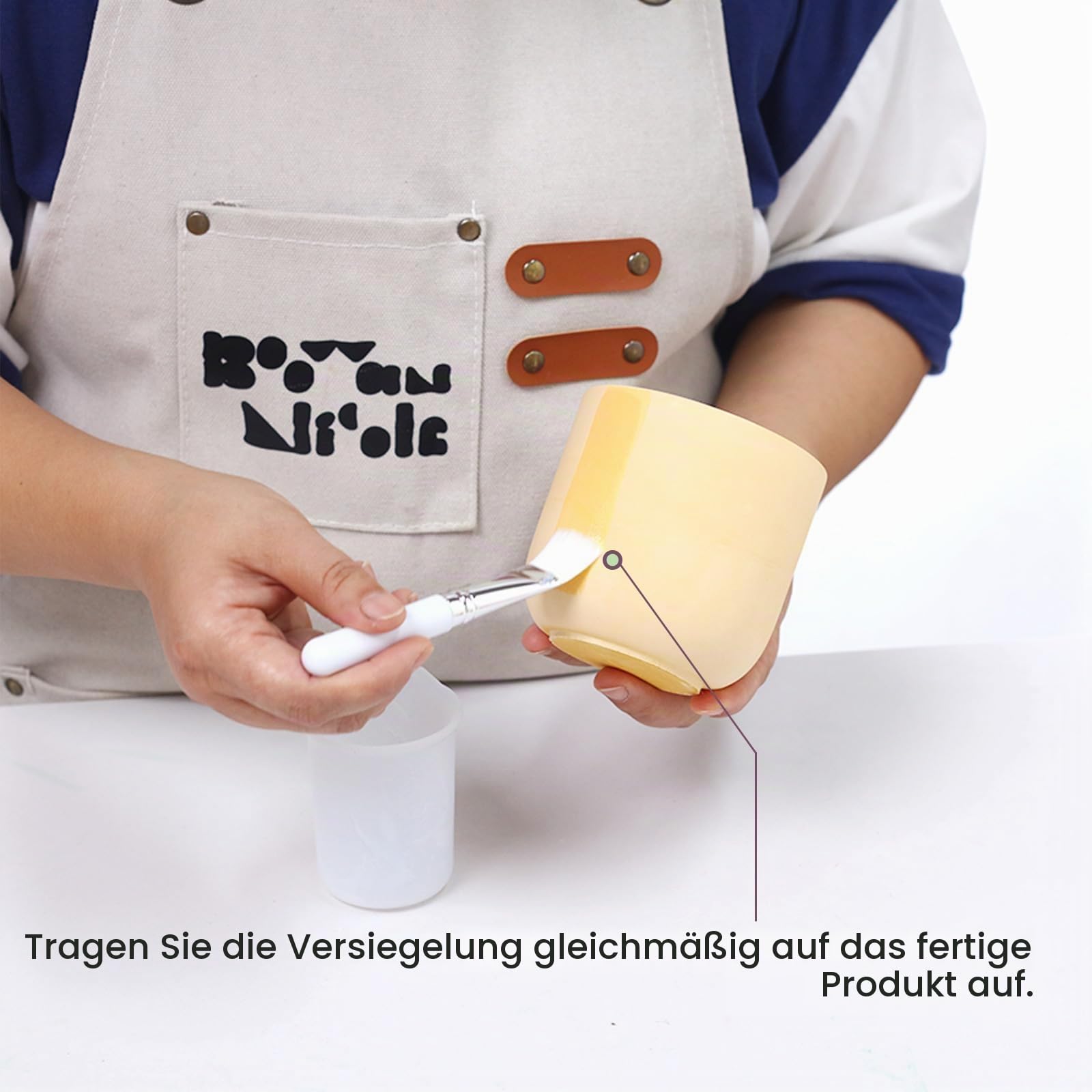 BOOWAN NICOLE Acryl Glanz Versiegelung/ Varnish,Antifading Lack Wasserfest Farbe fur Jesmonit Beton Gips Handwerk (500ml)