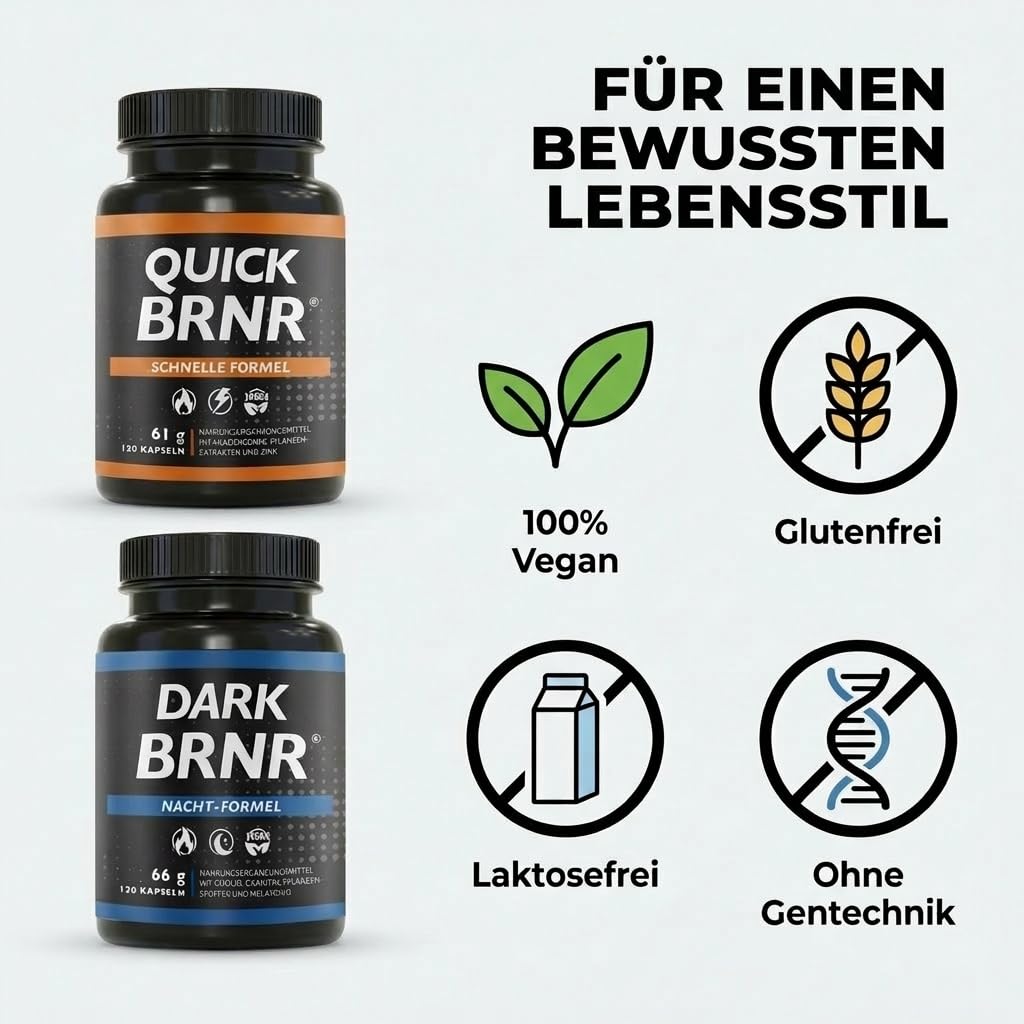 QUICK + DARK BRNR Stoffwechsel Tag&Nacht 24h Paket, 240 Kapseln