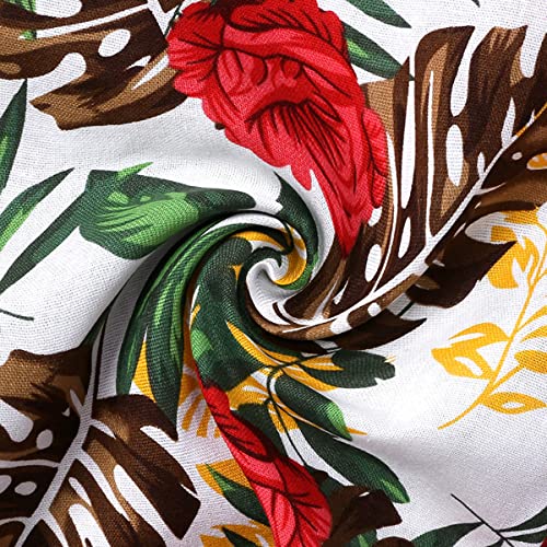 Image of Toddler Baby Boy Summer Clothes Set Floral Shirt Bow-tie Shorts Hawaiian Outfit