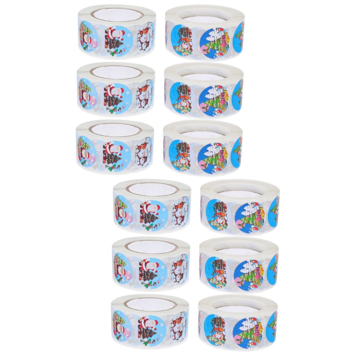 Angoily 12 Adesivi Natalizi per Regali Etichette Autoadesive Cartoni Animati Sigillanti Decorativi Resistenti e Facili Usare per Confezioni e Buste Festive